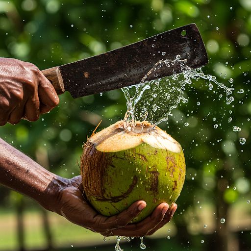 Pre cut coconut